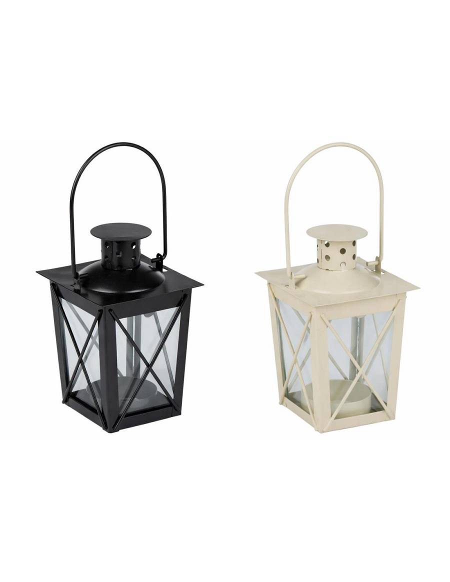 Φανάρι μεταλλικό 2χρώματα 7,5x7,5x18,5cm