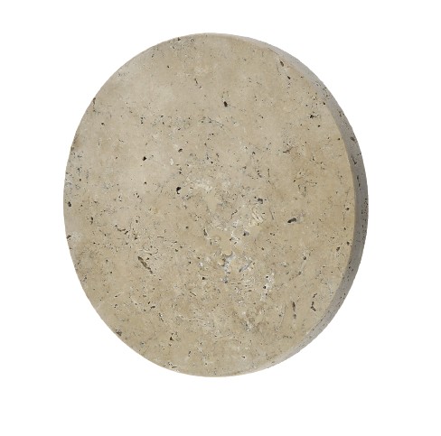 Επιτοίχιο φωτιστικό γκρι από travertine marble LED 6.5W D:25cm (43068-A)