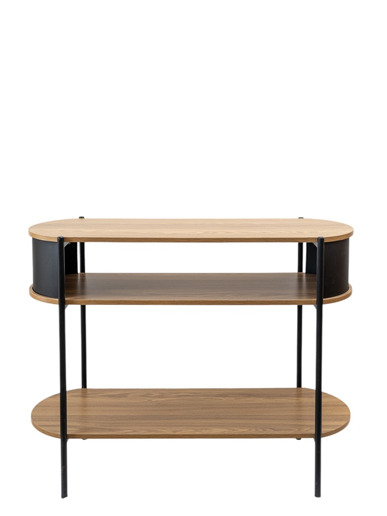 ΜΕΤΑΛΛΙΚΗ ΚΟΝΣΟΛΑ ΜΑΥΡΗ ΜΕ MDF PB 100X39X76EK