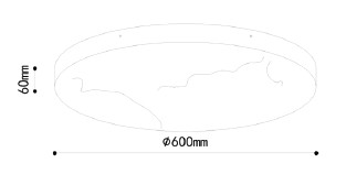 Φωτιστικό οροφής, LED 48W Alabaster & ritine, 5280 lm, 3CCT (by switch on base) D:60x6cm (42053-B)