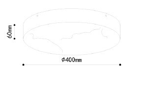 Φωτιστικό οροφής, LED 36W Alabaster & ritine, 3960 lm, 3CCT (by switch on base) D:40x6cm (42053-C)