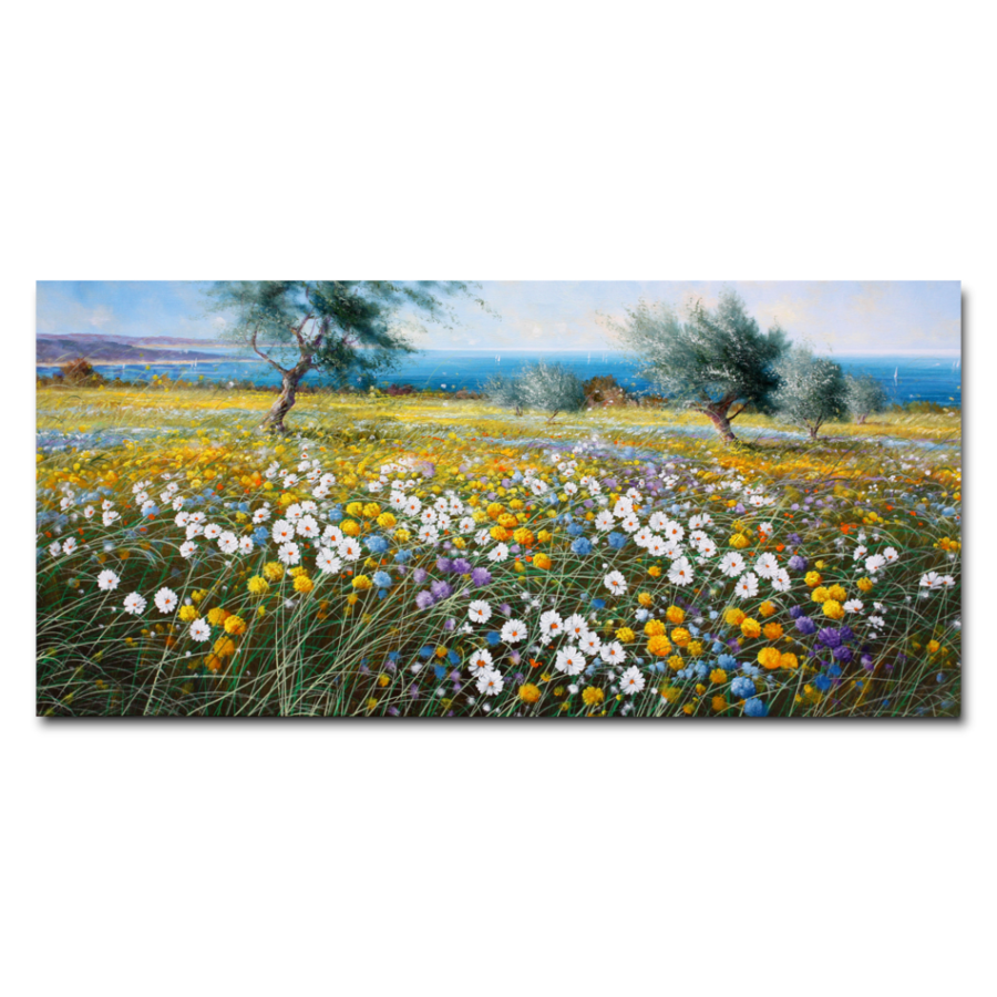 ADL008 - Πίνακας τοπίο με μαργαρίτες