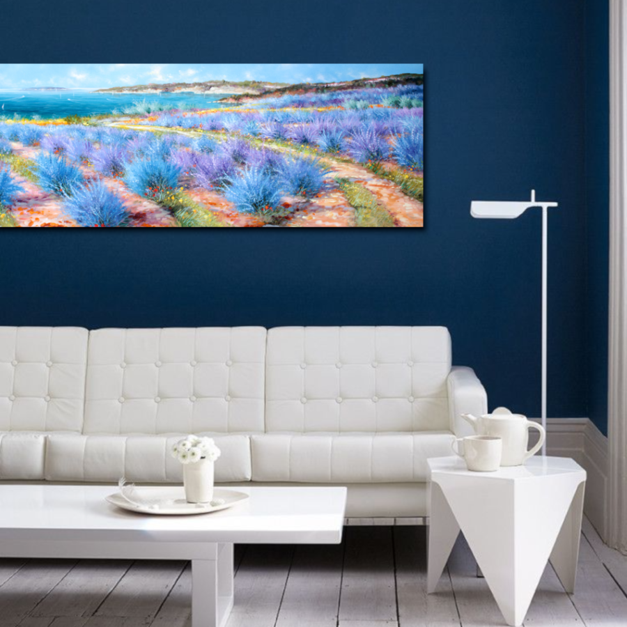 ADL012 - Πίνακας θάμνοι σε αποχρώσεις του μπλε