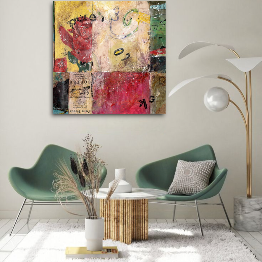 M562 - Πίνακας κολάζ σε γήινες αποχρώσεις