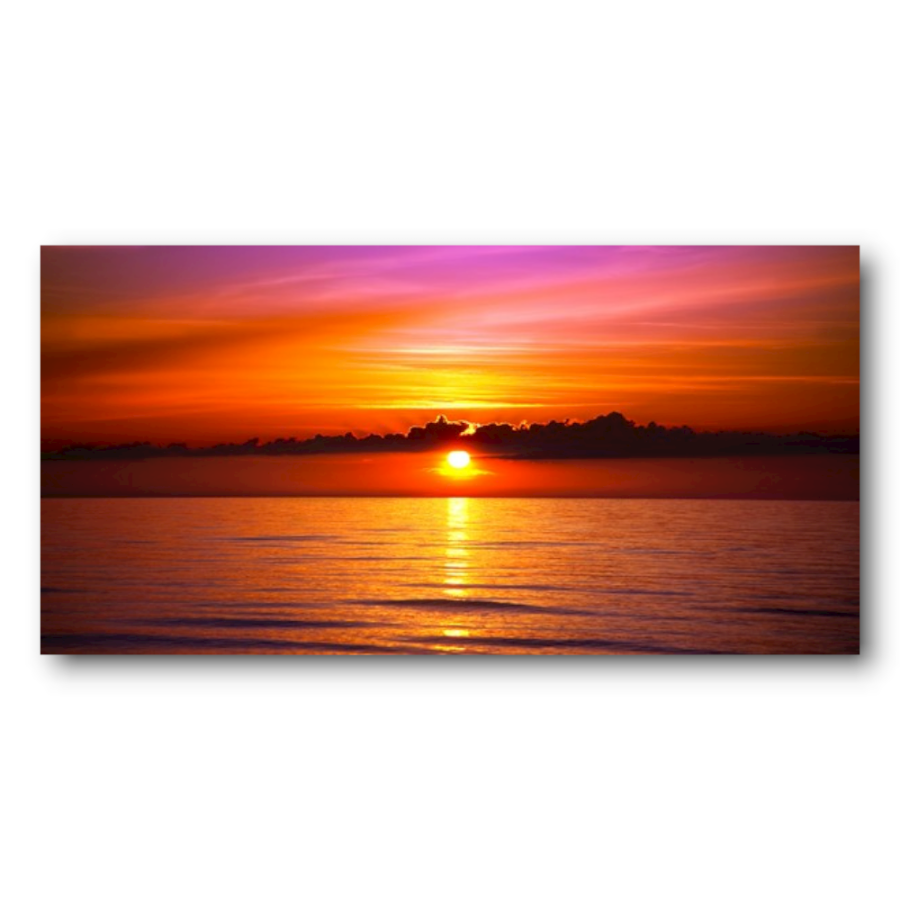 M781 - Πίνακας κόκκινο και ροζ ηλιοβασίλεμα