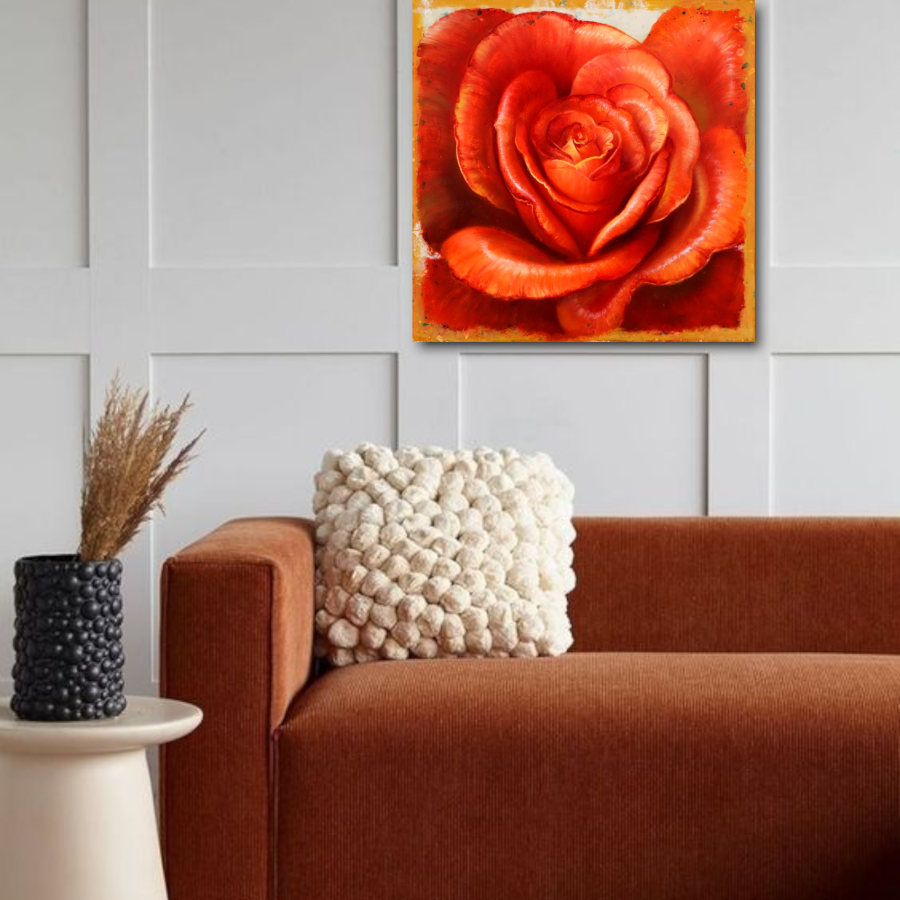 M891 - Πίνακας πορτοκαλί τριαντάφυλλο