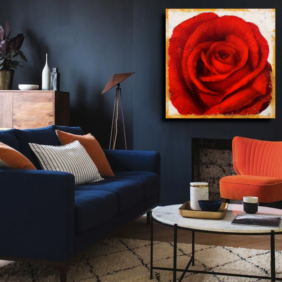 M892 - Πίνακας κόκκινο τριαντάφυλλο