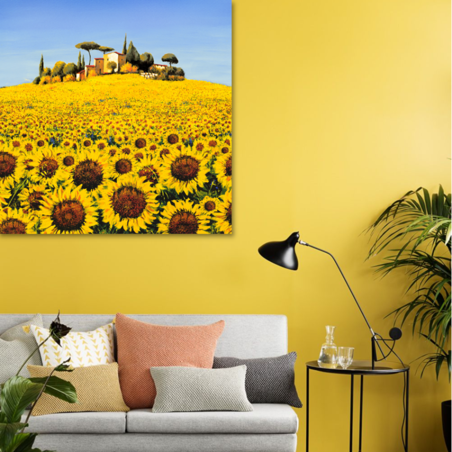 M022 - Πίνακας αγρός με ηλίανθους