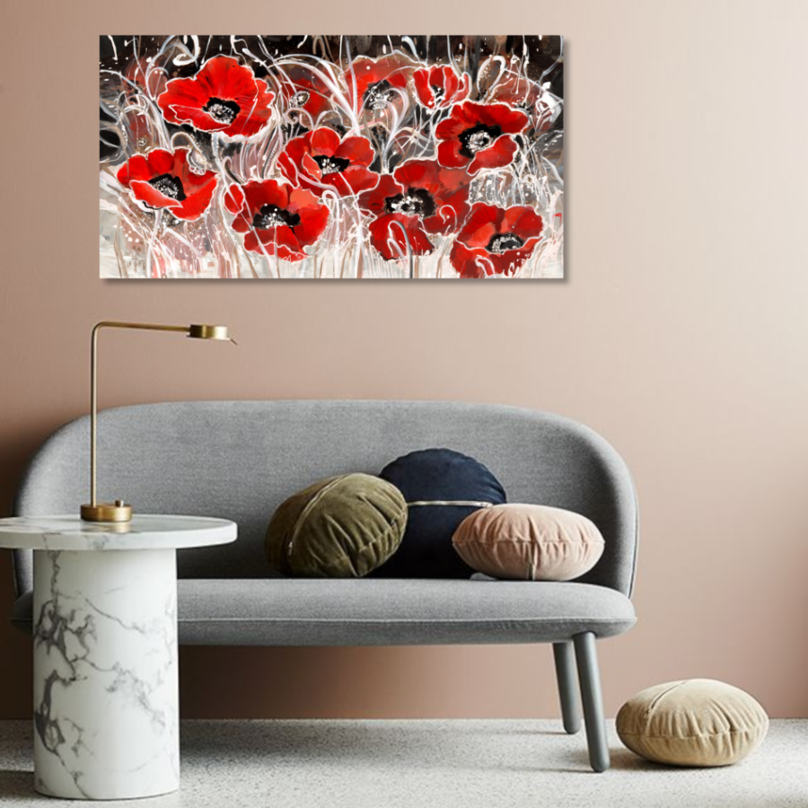 M121 - Πίνακας κόκκινες παπαρούνες