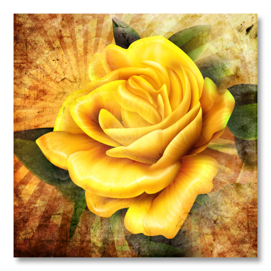 M127 - Πίνακας κίτρινο τριαντάφυλλο