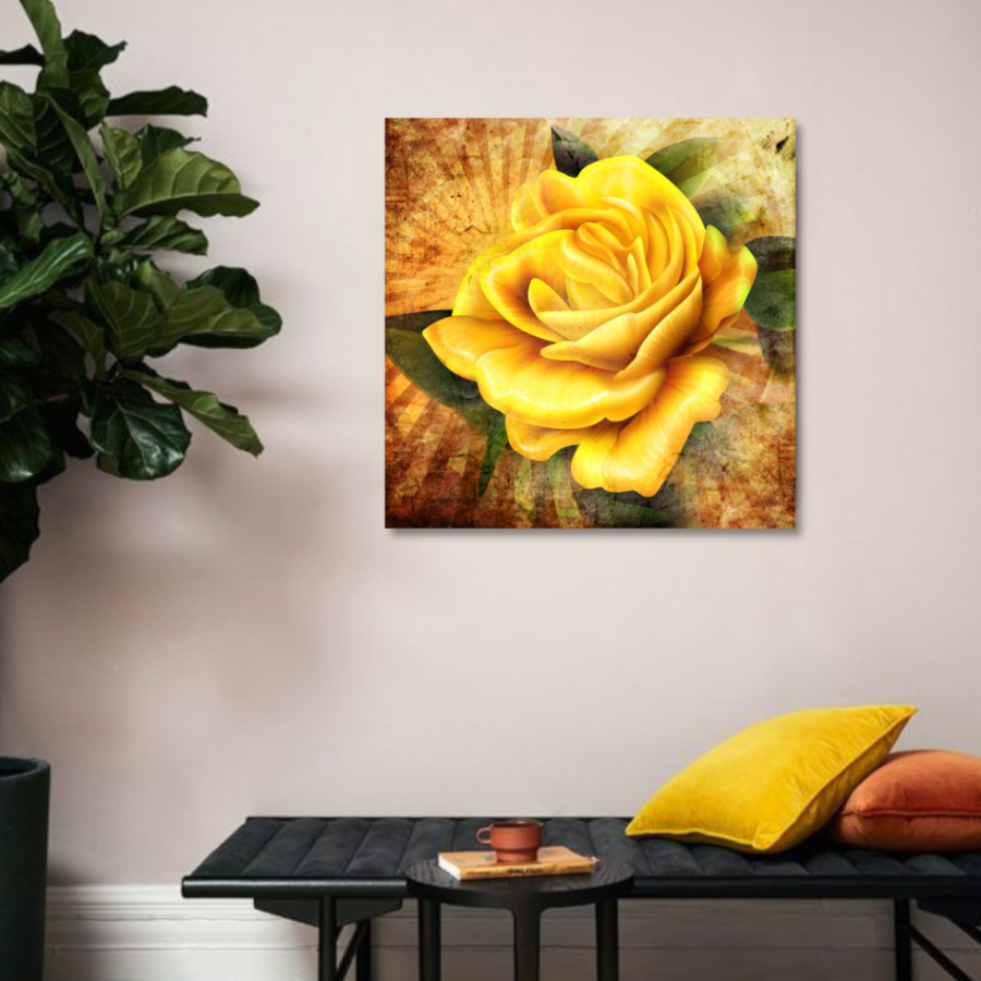 M127 - Πίνακας κίτρινο τριαντάφυλλο