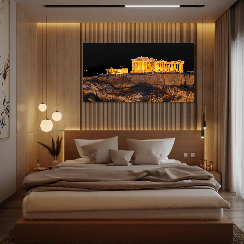 BDL015 - Πίνακας Ακρόπολη φωτισμένη