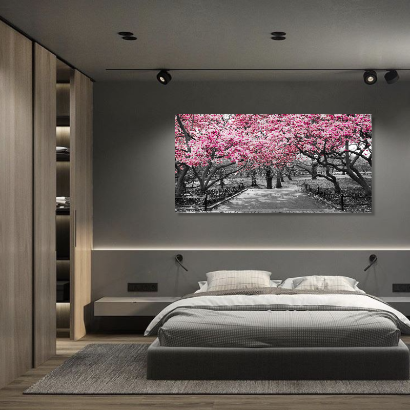 BDL068 - Πίνακας δρόμος με αμυγδαλιές