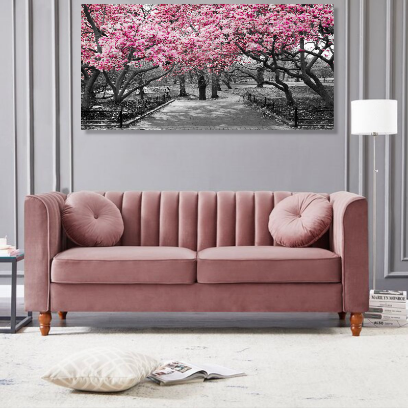 BDL068 - Πίνακας δρόμος με αμυγδαλιές