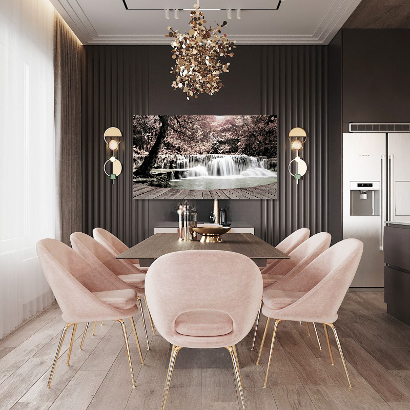 BDL100 - Πίνακας καταρράκτης σε ροζ δάσος (ΑΚΟΛΟΥΘΕΙ ΒΙΝΤΕΟ)