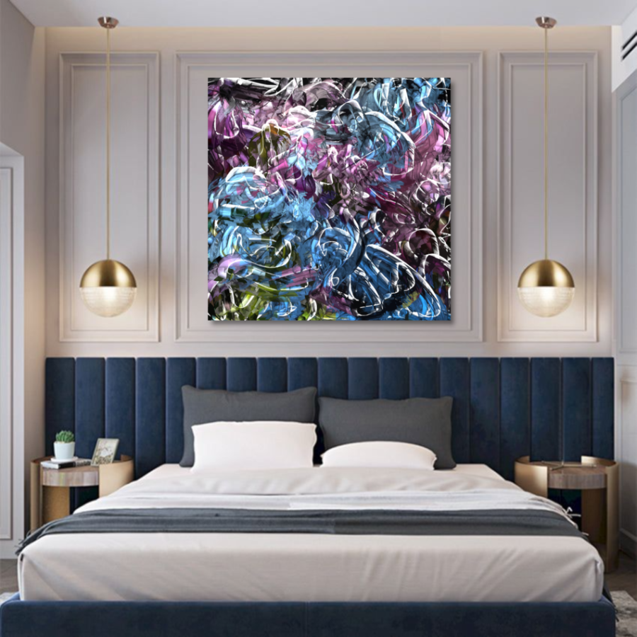 M147 - Πίνακας αποχρώσεις μπλε και μοβ