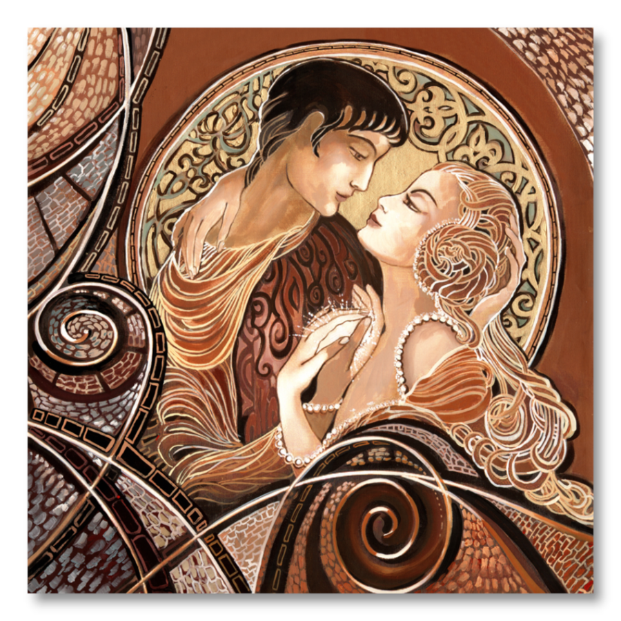 M158 - Πίνακας νεαρό ζευγάρι