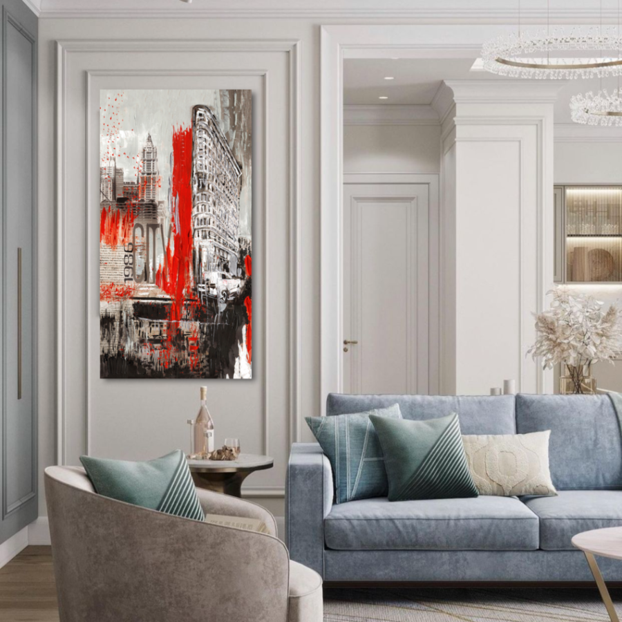 M236 - Πίνακας πόλη γκρι