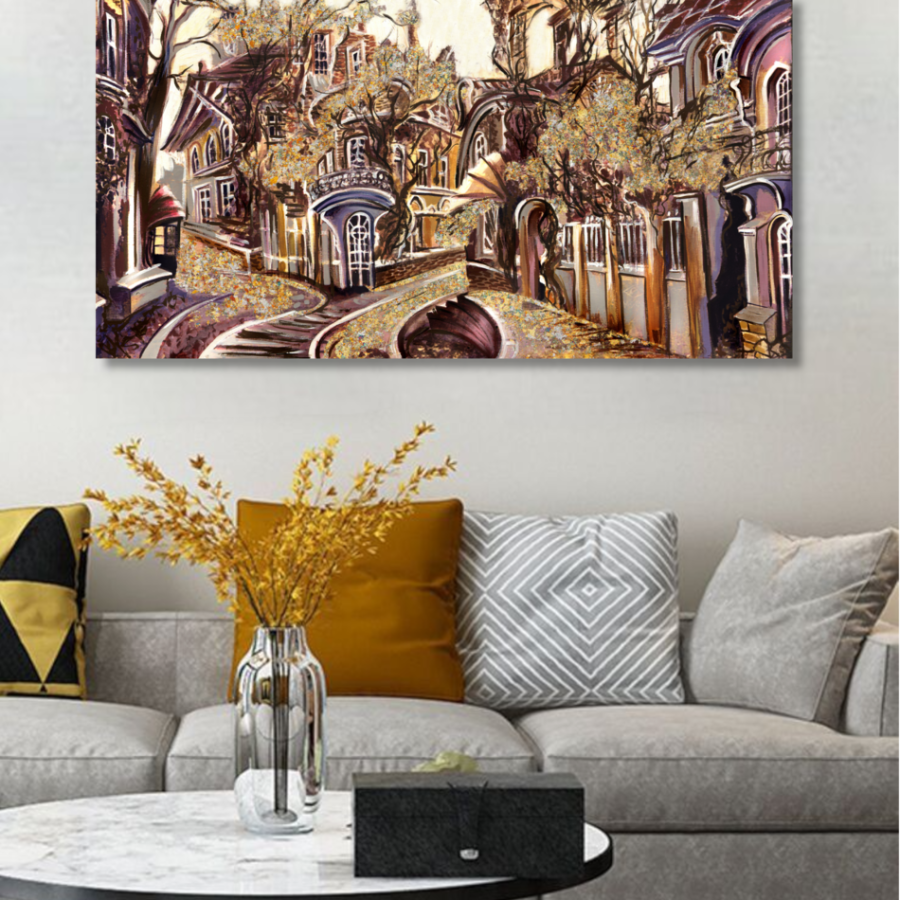 M242 - Πίνακας πολύχρωμη γειτονιά