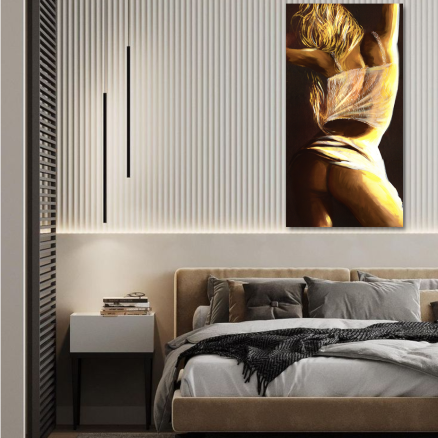 M272 - Πίνακας γυμνή γυναίκα κάθετη ζωγραφική