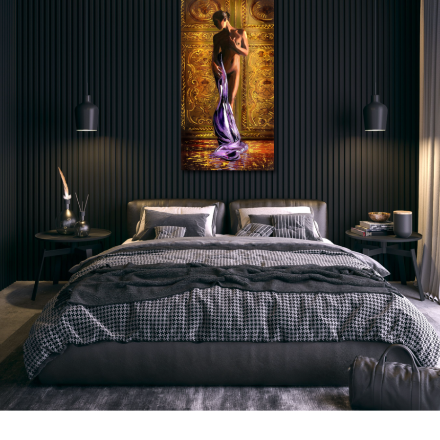 M273 - Πίνακας γυμνή γυναίκα κάθετη ζωγραφική