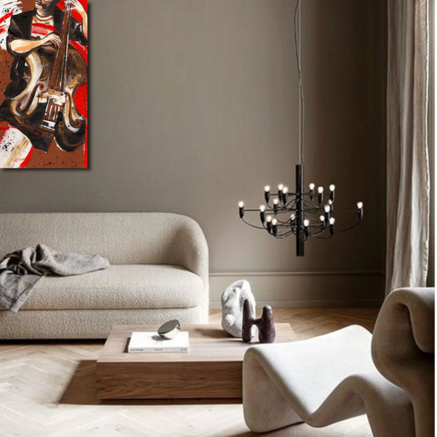 M337 - Πίνακας μουσικός βιολοντσέλου