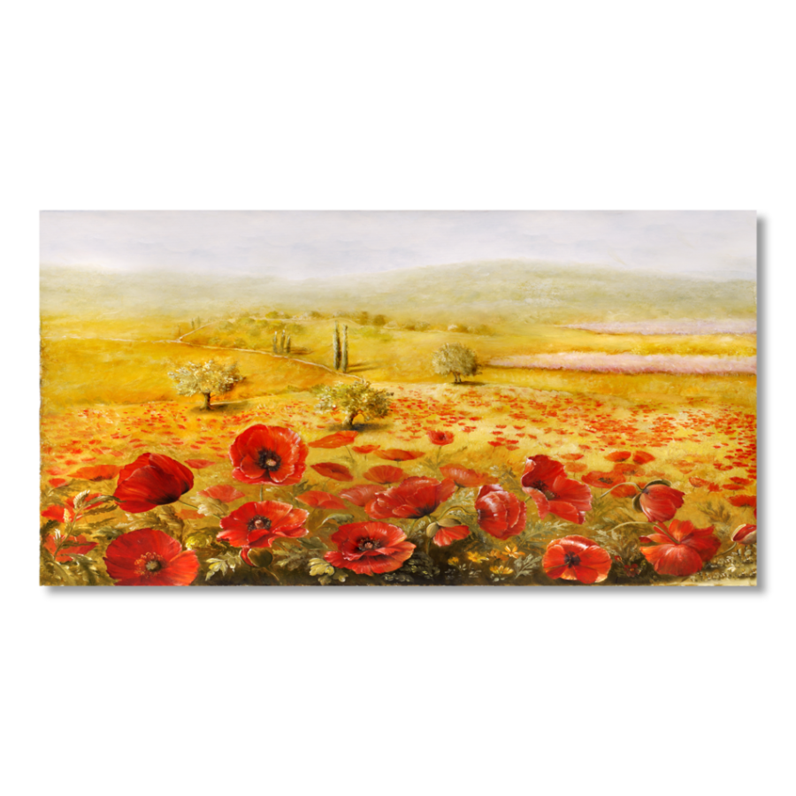 M418 - Πίνακας λιβάδι με παπαρούνες