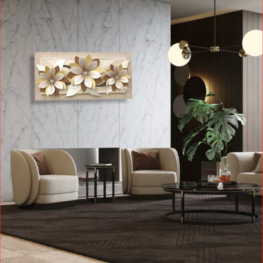 61PD01 - Πίνακας 3D λουλούδια