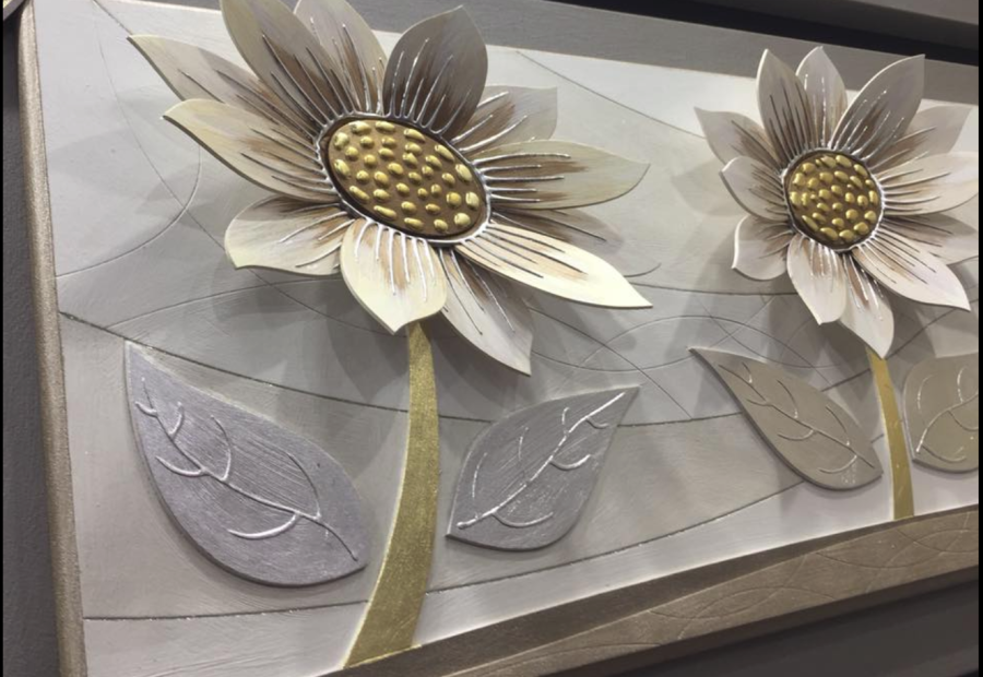 10PD61 - Πίνακας 3D μαργαρίτες