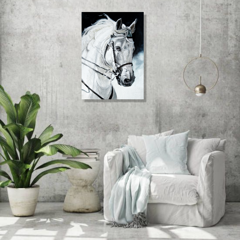 BDL119 - Πίνακας λευκό άλογο