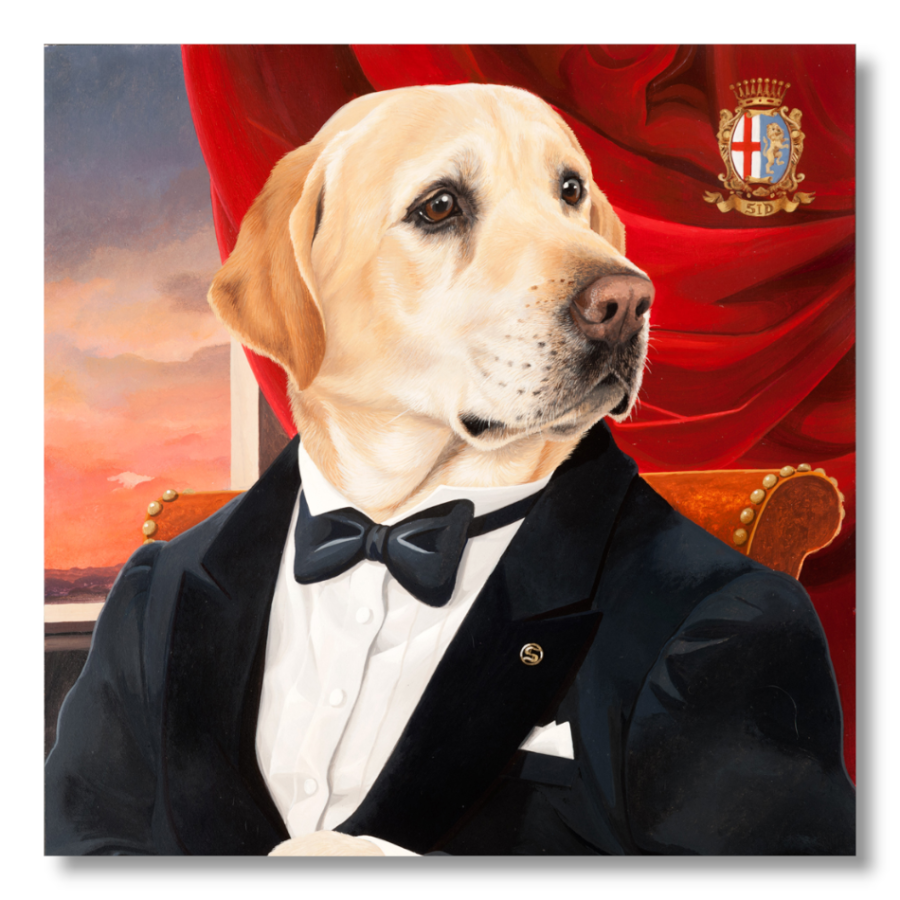 M1002 - Πίνακας σκύλος με κοστούμι