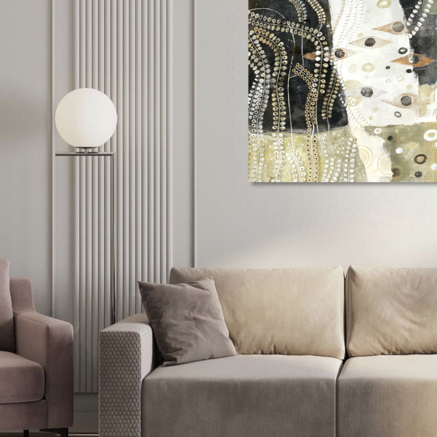 M546 - Πίνακας τέχνη σε γήινα χρώματα