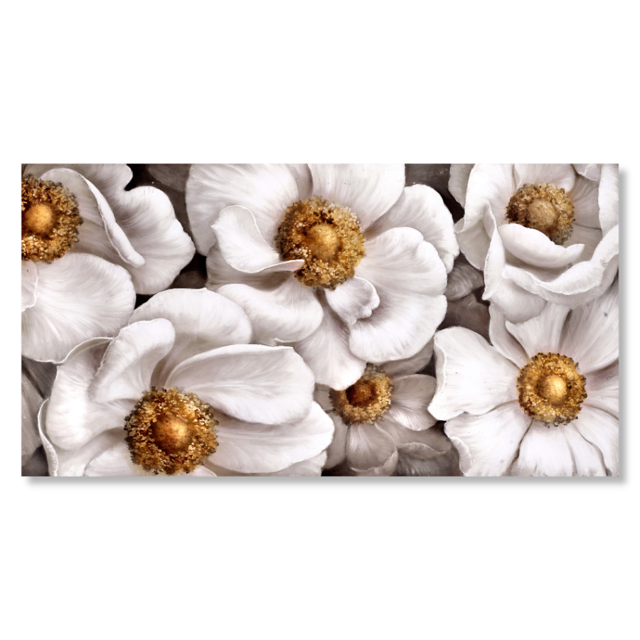M591 - Πίνακας λευκά λουλούδια