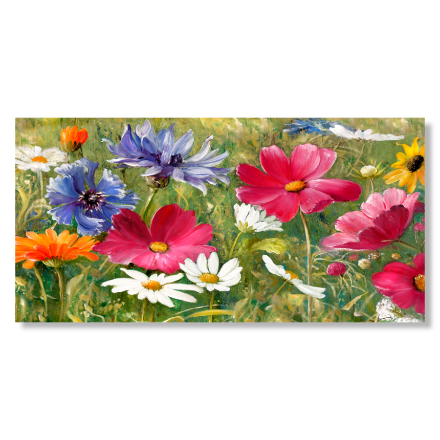 M878 - Πίνακας πολύχρωμα λουλούδια