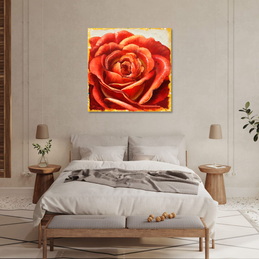 M897 - Πίνακας πορτοκαλί τριαντάφυλλο