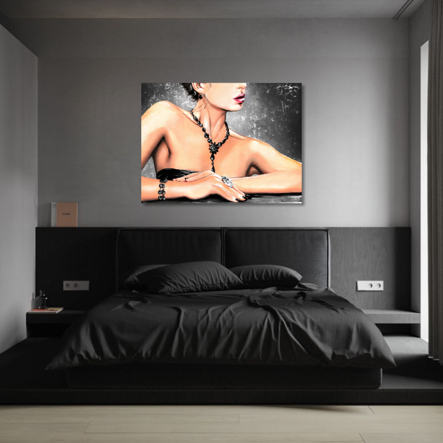 M990 - Πίνακας γυναίκα με κοσμήματα