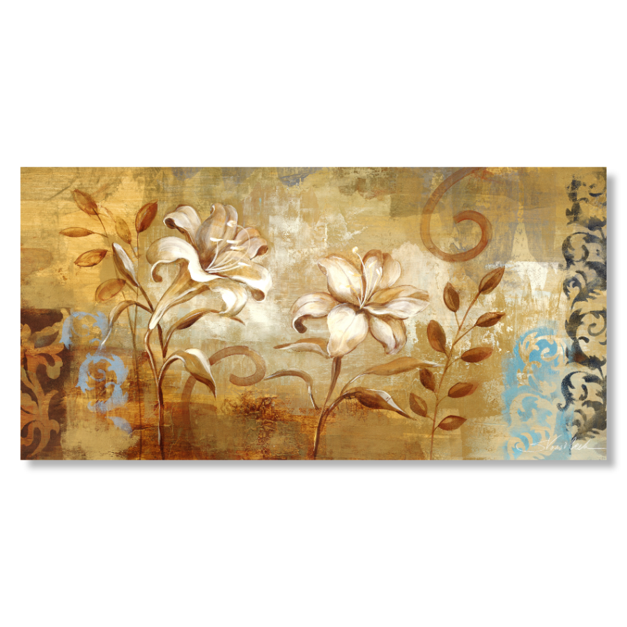 WA001 - Πίνακας λουλούδια σε γήινους χρωματισμούς