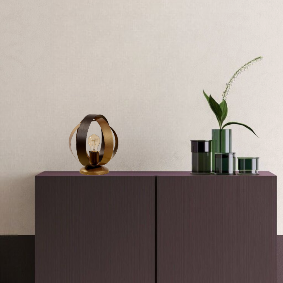 ΕΠΙΤΡΑΠΕΖΙΟ ΧΕΙΡΟΠΟΙΗΤΟ ΦΩΤΙΣΤΙΚΟ-ΠΟΡΤΑΤΙΦ-ΜΕΤΑΛΛΙΚΟ ΟΞΥΝΤΕ & ΚΑΦΕ (ΣΚΟΥΡΙΑ)