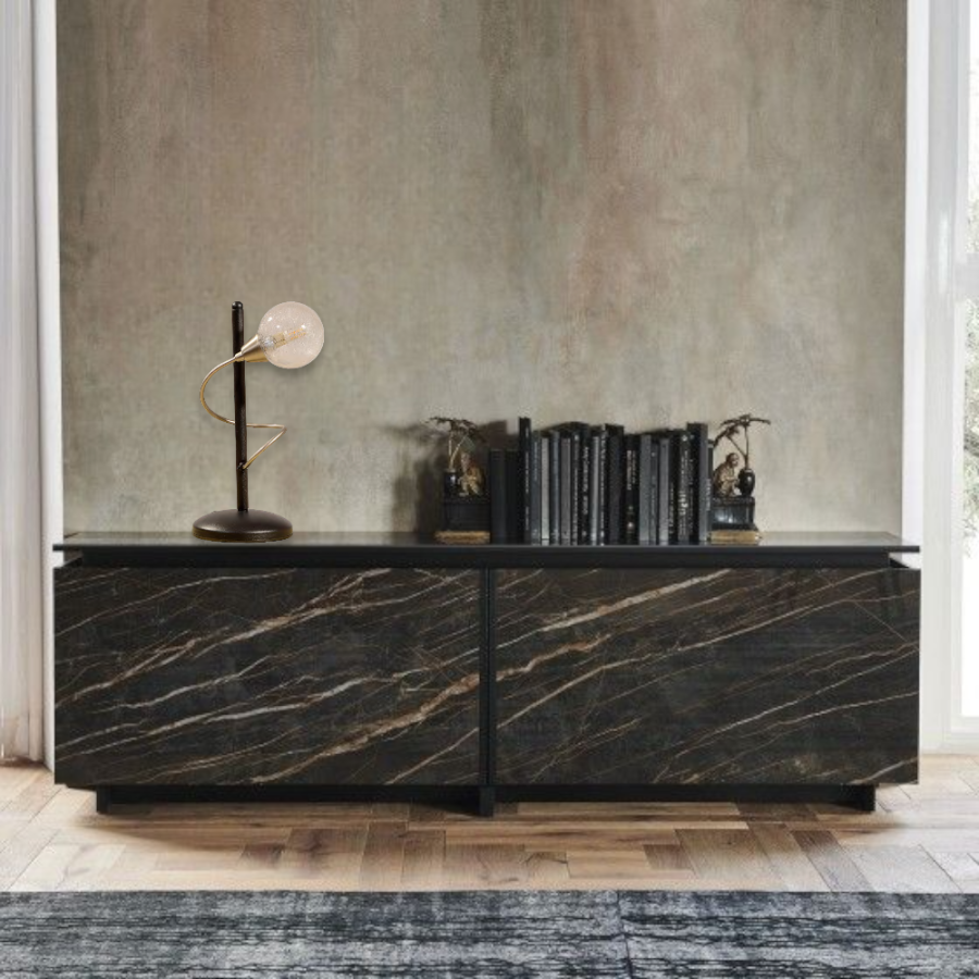 ΕΠΙΤΡΑΠΕΖΙΟ ΧΕΙΡΟΠΟΙΗΤΟ ΦΩΤΙΣΤΙΚΟ-ΠΟΡΤΑΤΙΦ -ΜΕΤΑΛΛΙΚΟ ΜΑΥΡΟ&ΧΡΩΜΙΟ ΜΕ ΦΥΣΗΤΟ ΓΥΑΛΙ