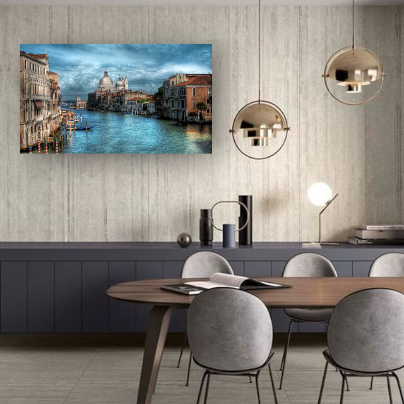 VE014 - Πίνακας Βενετία σε μπλε φόντο