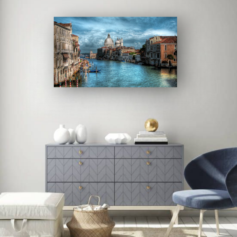 VE014 - Πίνακας Βενετία σε μπλε φόντο