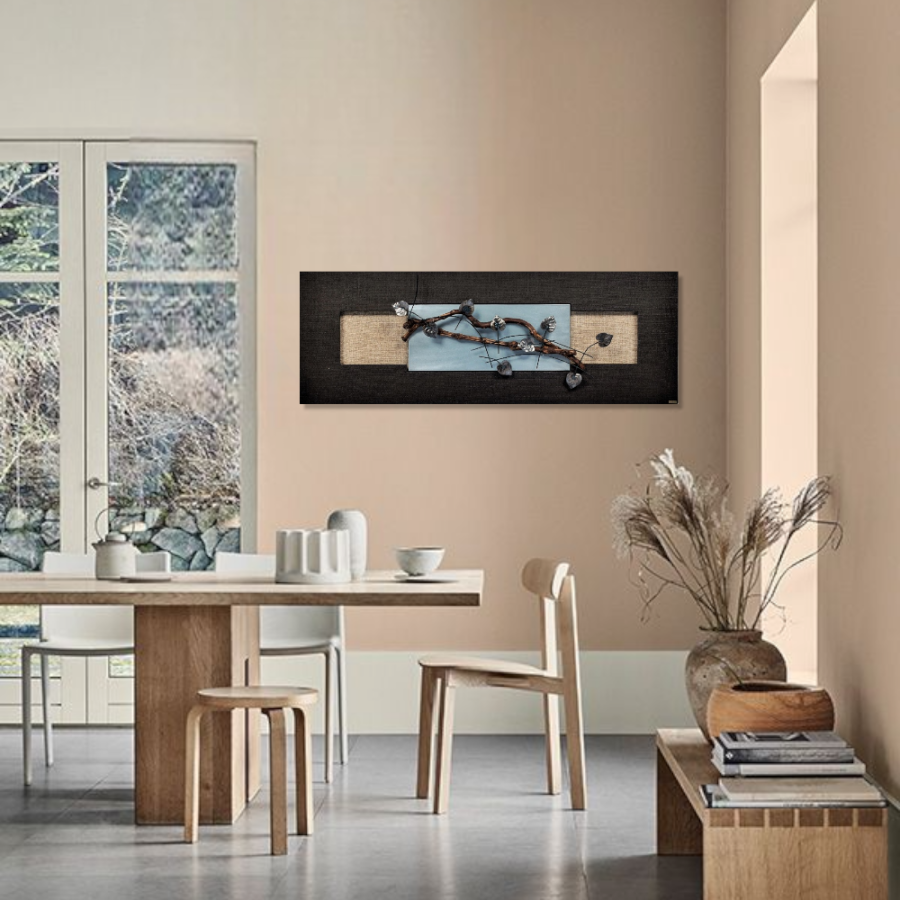 TC118 - Πίνακας 3D με κλαδιά και μεταλλικά φύλλα (ΑΚΟΛΟΥΘΕΙ ΒΙΝΤΕΟ)