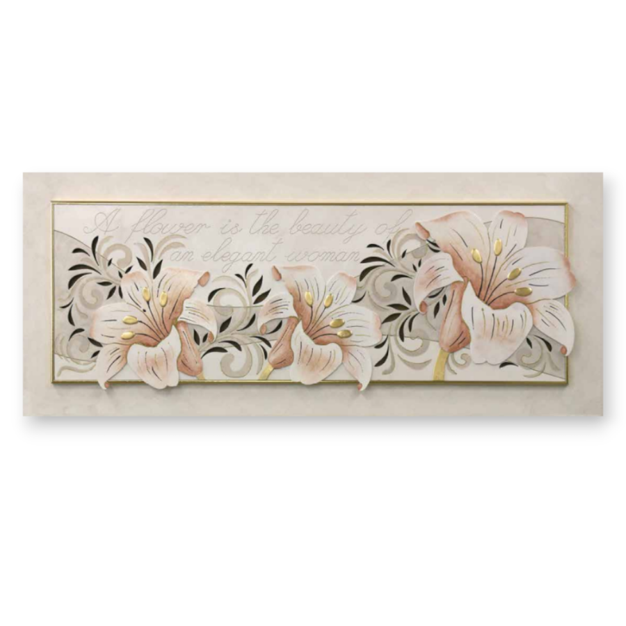 10PD33 - Πίνακας 3D λουλούδια