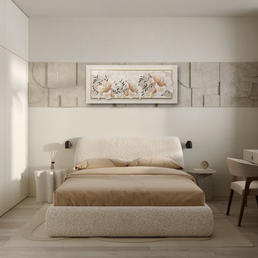 10PD33 - Πίνακας 3D λουλούδια