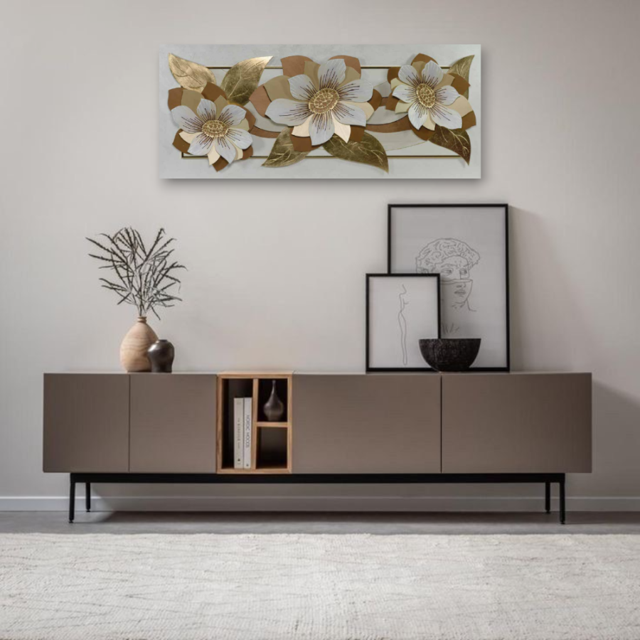 10PD36 - Πίνακας 3D λουλούδια