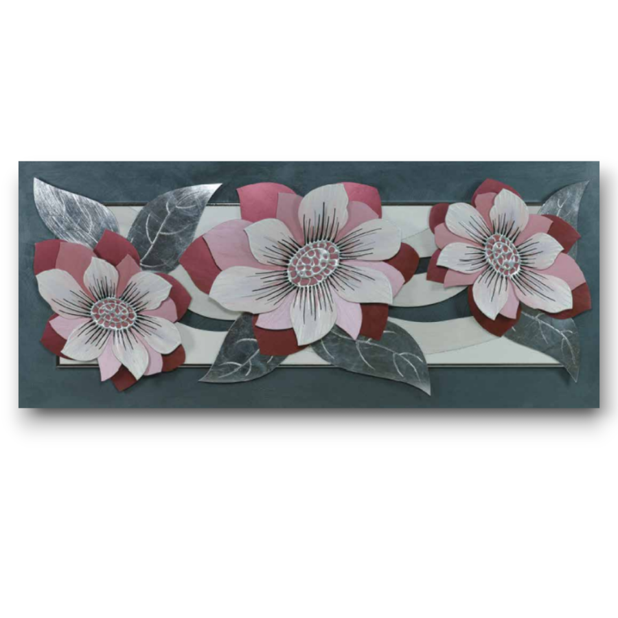 10PD37 - Πίνακας 3D λουλούδια