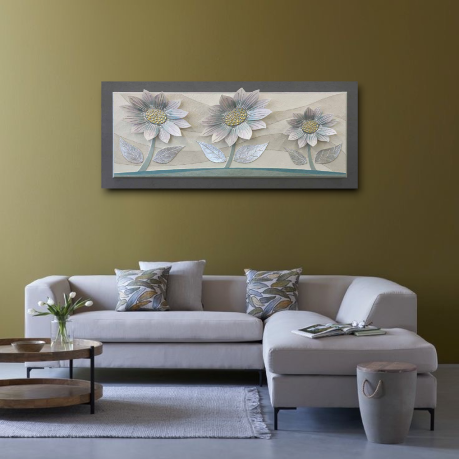 10PD62 - Πίνακας 3D λουλούδια