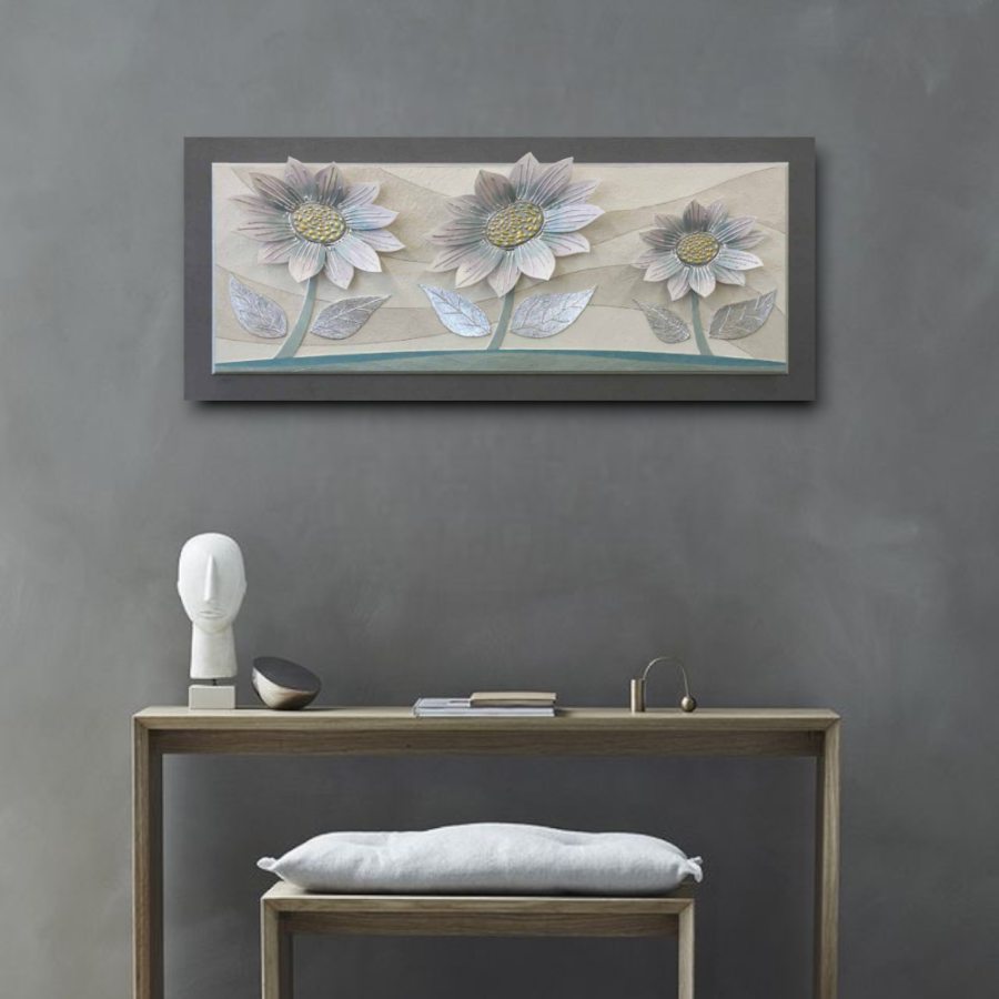 10PD62 - Πίνακας 3D λουλούδια