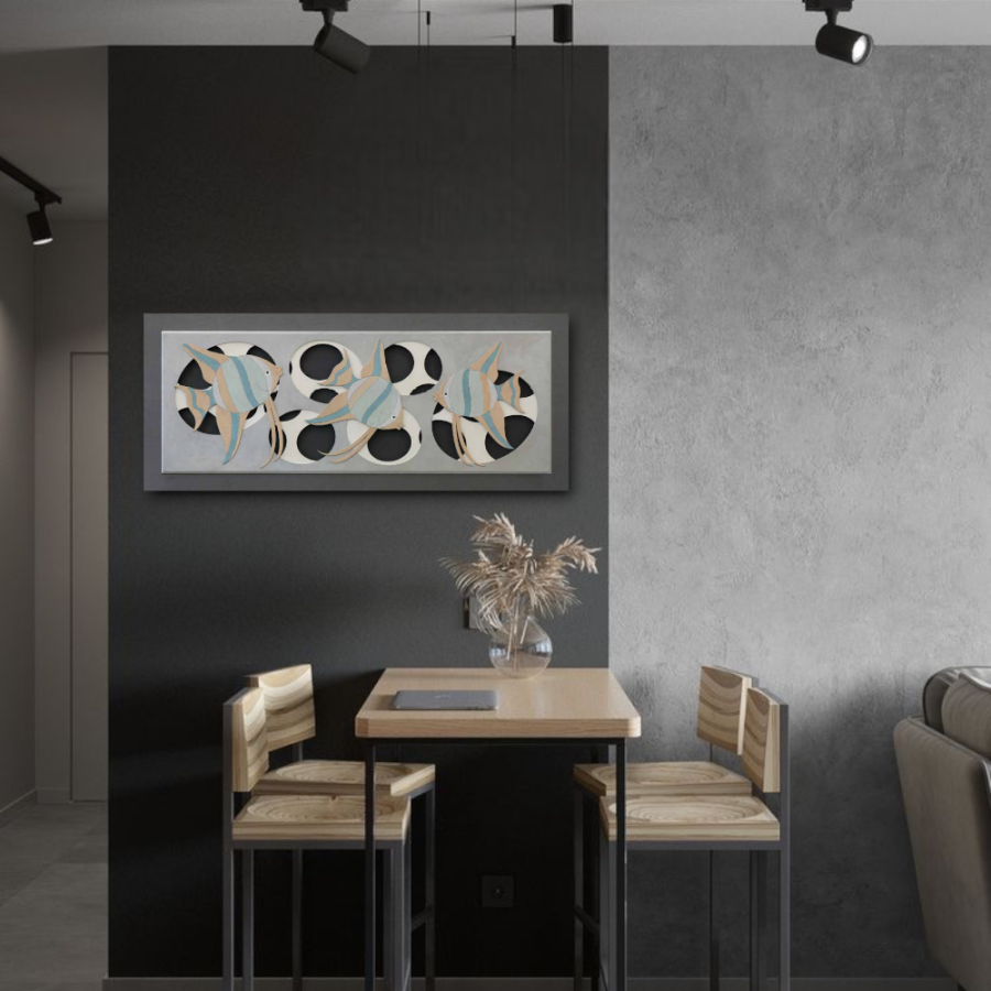 10PD67 - Πίνακας 3D ψαράκια