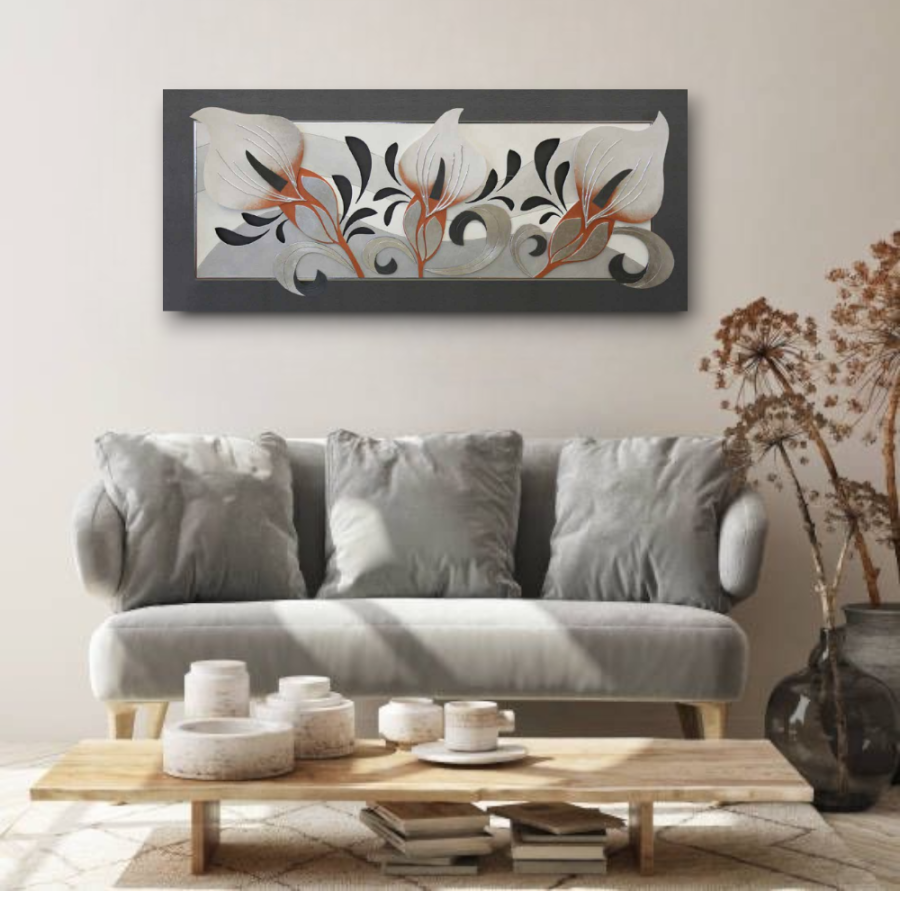 10PD76 - Πίνακας 3D λουλούδια